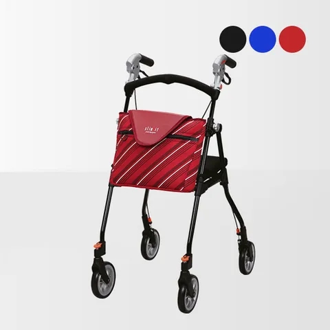 장기요양기관 지정업체 허준의료기 복지용구 장기요양인정서 구입 최소 85% 지원 카본 성인용 실외 보행기 할머니 보행기 어르신 보행기 슬림핏(SL-0680WS), 일반15%, 레드