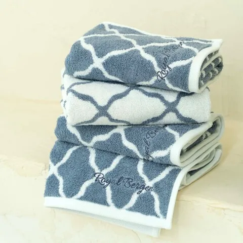 로얄베르겐 프리미엄 뱀부타올 모로칸 페이스 타올, 4개, 모로칸 그레이