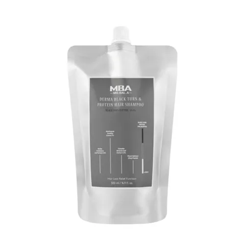 탈모완화 기능성 새치완화 모발아 더마 블랙턴 앤 프로틴 헤어 샴푸 (리필), 1개, 500ml