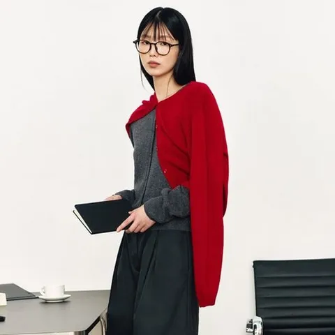 더엣지 25FW 폭스울 블렌디드 가디건 1종