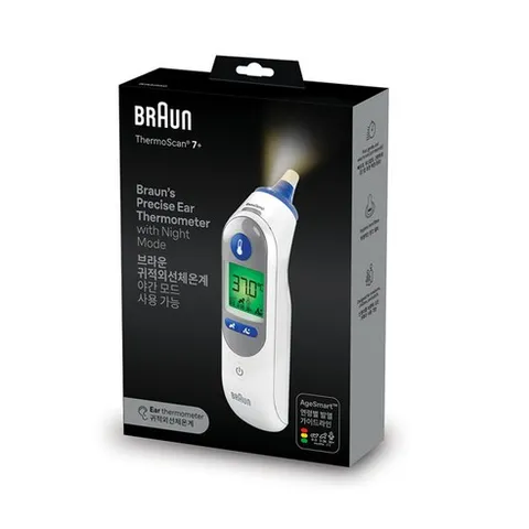 [국내 A/S가능] 최신형 BRAUN 귀적외선 체온 계 정품 6525KO +필터 21개 포함+ led 조명 고막 귀 아기