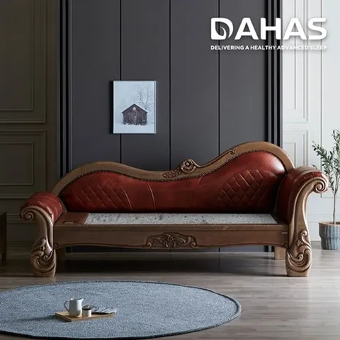 장수돌침대 다하스 1301-1C 샤인스톤 소파 카우치, 브라운