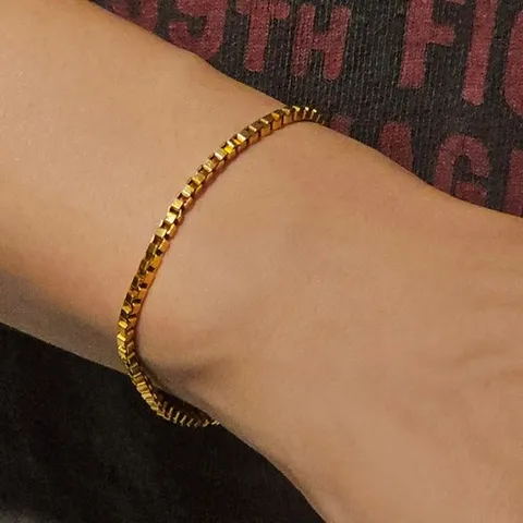 종로 순금 3돈 남자 박스 체인 커플 금팔찌 디자인