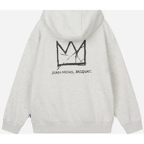 클라이드 [CLRIDE.N] 2025 F/W^_^ 초초신상!! 초초초특가전 장미쉘 바스키아 x 프랭크 스톤 콜라보 유니 바스키아 전판 왕관로고 + 백판 빅 크라운 로고 후드 티셔츠