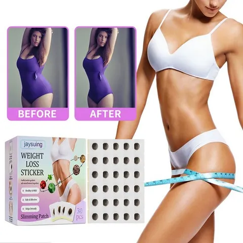 뱃살 패치 배꼽 다이어트 패치 복부 다이어트 패치 뱃살빼기, 4개, 30개입