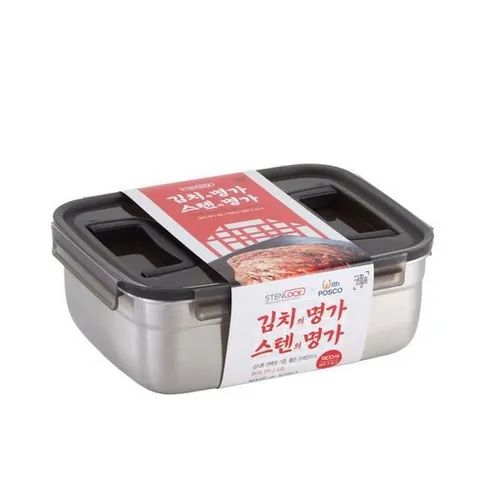 멕버스 사각 스텐김치통 누름독 누름통 7.4L, 1개