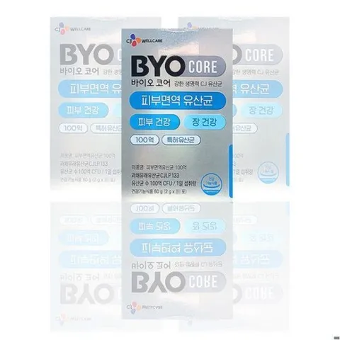 BYO CJ 피부유산균 60포 바이오 피부면역 장유산균 김치 생유산균 식물성 코스트코 517150