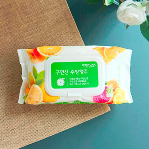 위치쿡 세균싹 구연산 물티슈 주방행주 80매, 1개