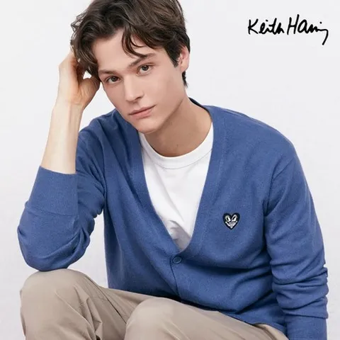 키스해링 24SS 자수 니트 가디건 3종 남성