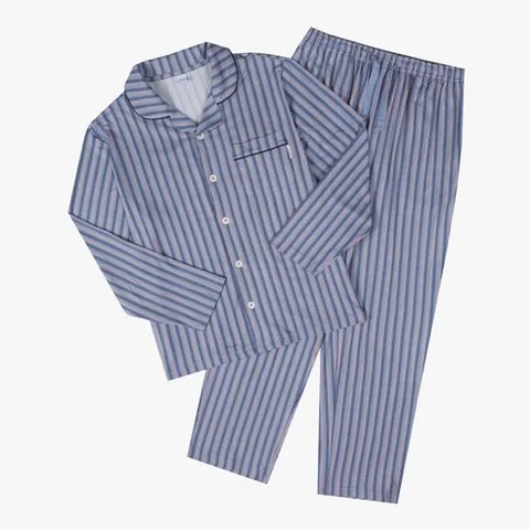 애니바디 [빠른배송] 공용 피치기모 9부 파자마세트-스트라이프 피치기모로 부드럽고 신축성이 좋아 편한 커플/학생/성인 긴팔잠옷세트 봄가을파자마세트 ANJS25W41_NC평택점