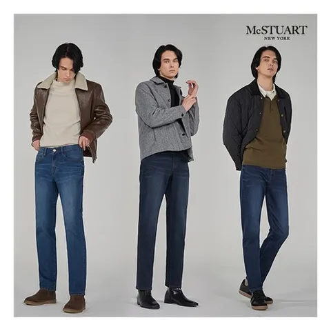 [맥스튜어트] 남성 웜기모 릴렉스 데님 3종