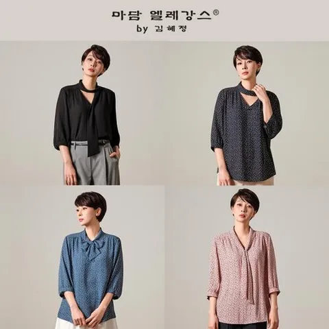 ME블라우스(카타리나) 마담엘레강스 카타리나 타이 블라우스 2종