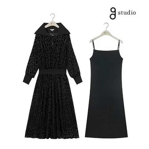 [지스튜디오]22FW 시어벨벳 원피스