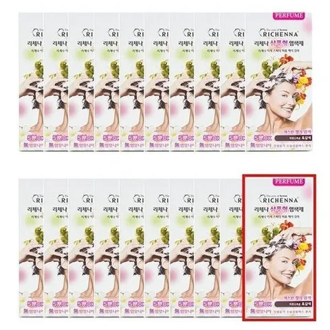 [최다구성] 리체나 삼푸형 퍼퓸 염색제 10박스 + 10박스, 부드러운 갈색