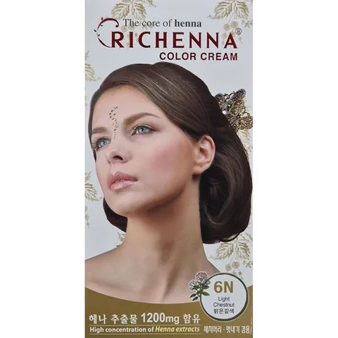 리체나 칼라크림 리체나칼라크림 헤어컬러 10개, 6N(밝은갈색)