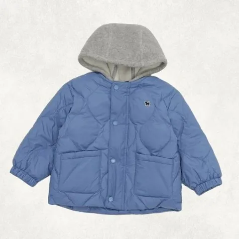 편하고 활동적인 블루독베이비 BL)플리스 후드 덕다운 점퍼B(45A19-114-02) 출산 선물 백일 돌 선물