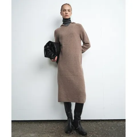 매장정품 셀렙샵에디션 CELEBSHOP EDITION 25FW 메리노울100 홀가먼트 후드원피스 2068425807 133352, 차콜