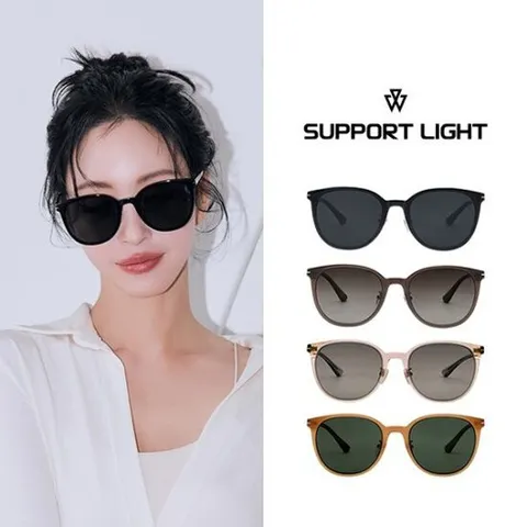 서포트라이트 페블 엣지 원형 선글라스