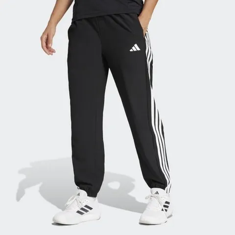 아디다스 ADIDAS 퍼포먼스 우먼스 트레인 에센셜 3S 우븐 팬츠 기능성바지 운동복 실내운동복 트레이닝팬츠 트레이닝복 조거팬츠 여성운동복 여자운동복 삼선바지 JI8313