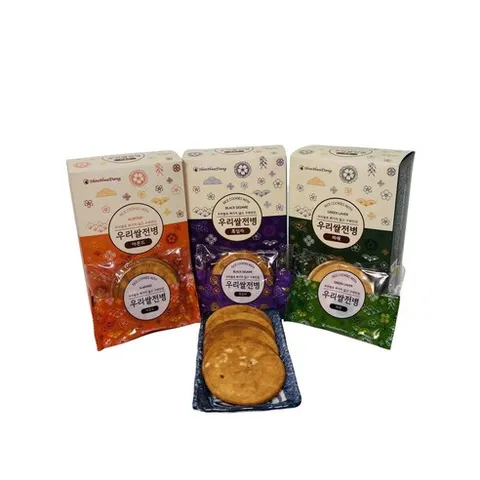 신화당 우리쌀 전병 아몬드 파래 흑임자3종 선물세트, 1세트, 272g