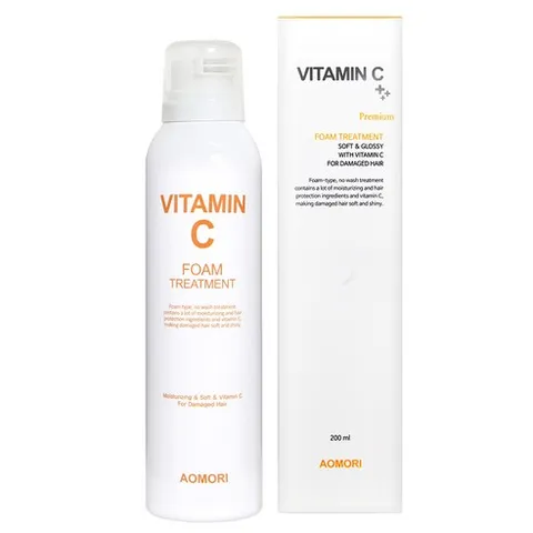 아오모리 비타민 C 폼 트리트먼트 200ml / 헹궈내지 않는 폼타입 트리트먼트, 1개