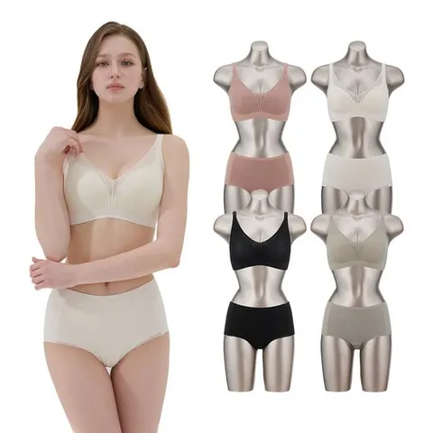 오모떼 누디앤 쉐이핑 파우더 심리스 여성 속옷 브라 팬티 2종 세트 택일