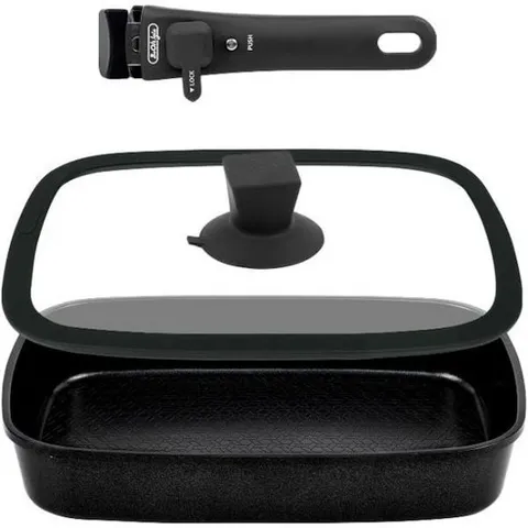 8438052 프라이팬 후라이팬 그릴팬 경량 추천 boohgle 보오글 직사각후라이팬 뚜껑포함 블랙, 직사각팬(뚜껑포함)