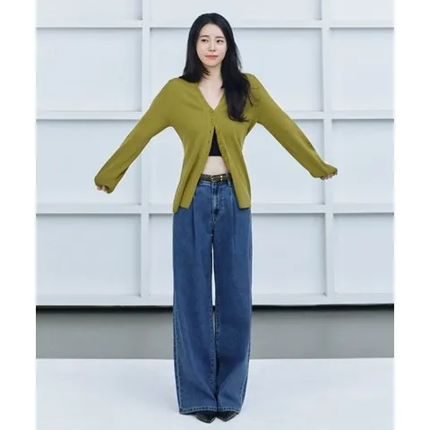 [더엣지] 26SS 원턱 와이드 데님