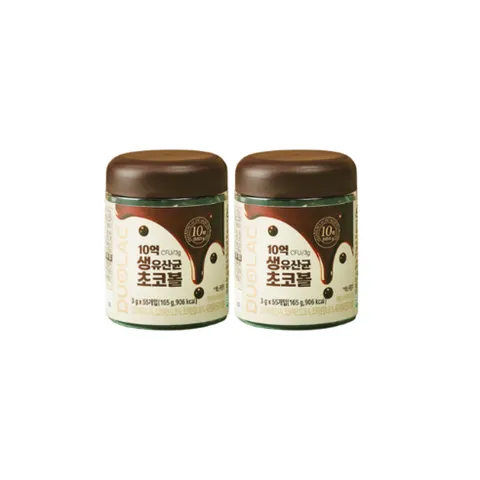 듀오락 10억 생유산균 초코볼 55p, 165g, 2개