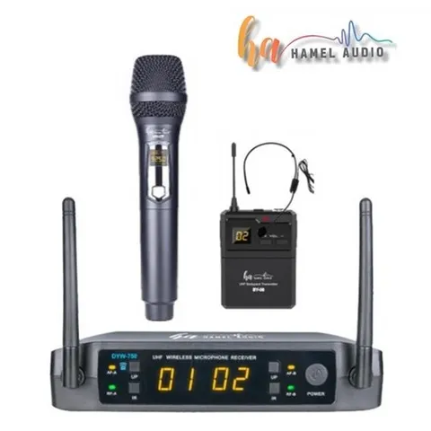 HAMELAUDIO DYW-750 함멜오디오 무선마이크 2채널 핸드+헤드셋타입 900Mhz