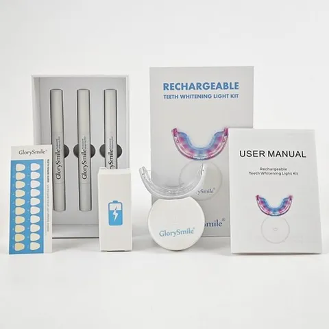 GlorySmile 업그레이드 버전 치아미백기+미백젤 GS-04, 1개, 350g