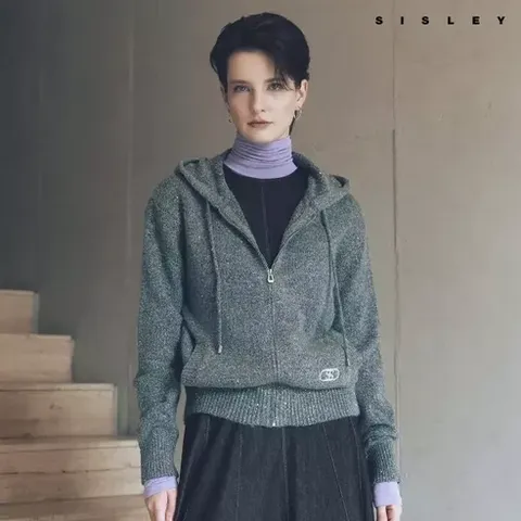 아쇼라25FW 시슬리 스팽글 글리터 후드집업 1종 264408