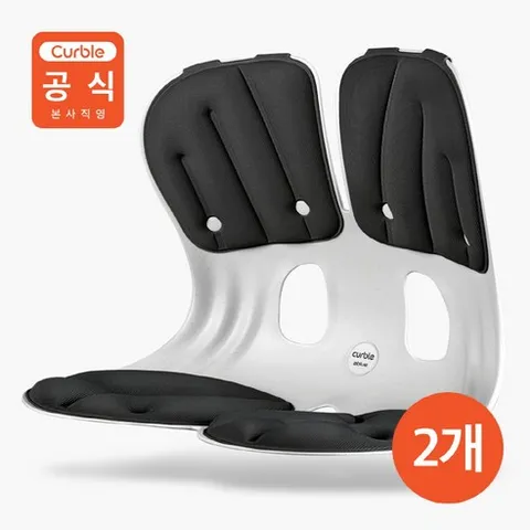 [본사 정품] 에이블루 커블 체어 그랜드 자세교정의자, 그랜드 블랙+블랙, 1세트
