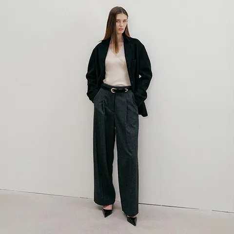 바니스뉴욕 25FW 서먼 울 와이드 팬츠