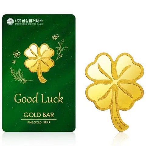 [삼성금거래소] 행운의 굿럭템 네잎클로바 골드바 3.75g
