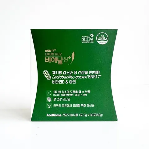 [정품]다이어트 유산균 비에날씬 플러스 2g x 30포 1개, 30회분