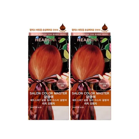 헤드스파7 살롱컬러마스터 결염색제, 리치오렌지, 2개