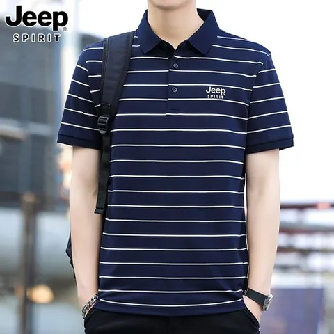 Jeep Spirit 남자 반팔 카라 티셔츠