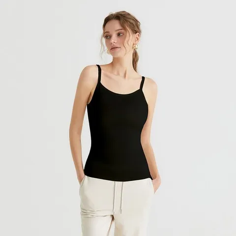 WOX 코튼 브라탑 배쏙티 똥배 허리 뱃살 노와이어 몸매 보정 웨어