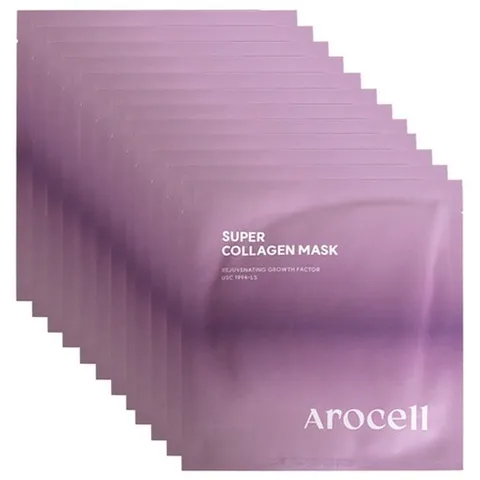 [본사직영] 아로셀 슈퍼 콜라겐 마스크 3박스 (마스크팩 12매) 콜라겐 인체제대혈 줄기세포 배양액 함유, 4개입, 3개