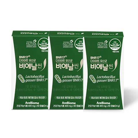 김희선유산균 BNR17 비에날씬 모유유산균 장건강 체지방감소 60캡슐, 3개, 60정