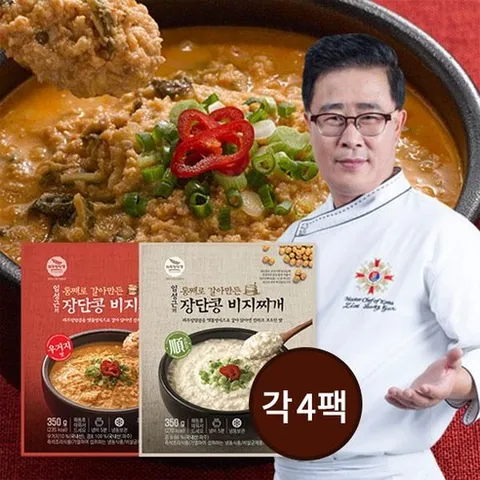 기타 임성근의 장단콩 비지찌개 350gx8팩(우거지맛4 순한맛4), 8개, 350g