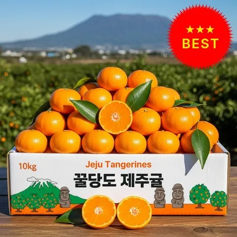 [재구매1등] 고당도 귤 12브릭스 이상 제주감귤, 1개, 꿀당도 제주감귤-(로얄과) 3kg