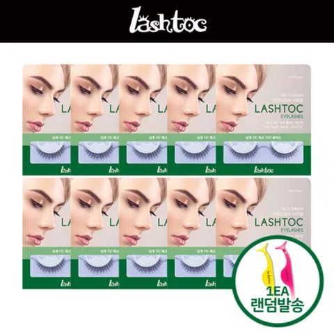 래쉬톡 노글루 원터치 속눈썹 패키지 10쌍 + 헬퍼 사은품 (내추럴 로맨틱 러블리 섹시 가능), 1개