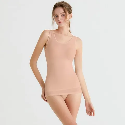 WOX 코튼 브라탑 배쏙티 똥배 허리 뱃살 노와이어 몸매 보정 웨어