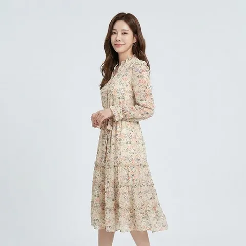 [꼼빠니아]플라워 플레어 원피스-CU24OP9002537A