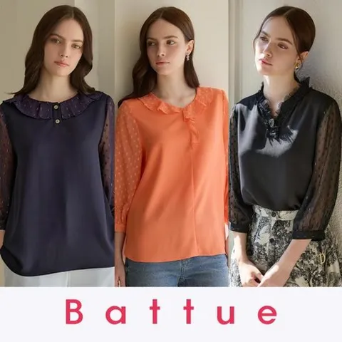 바띠샤이니블라우스 BATTUE 샤이니 블라우스 3종