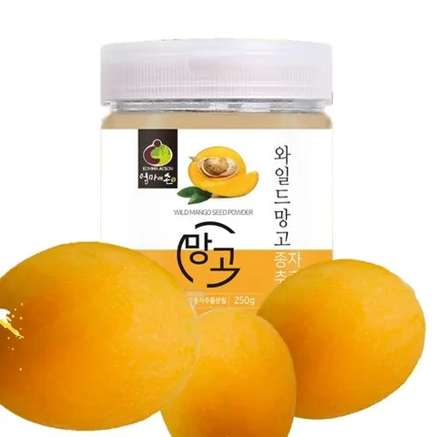 아프리칸 와일드 망고 종자 추출분말 야생망고 씨앗 렙틴 아디포넥틴 올레산 베타카로틴 첨가물없는 와일드망고씨앗 와일드망고종자가루 파우더 뱃살 250g, 3개