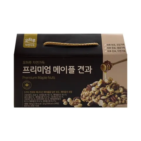 오하루 자연가득 프리미엄 메이플 견과, 21g, 24개