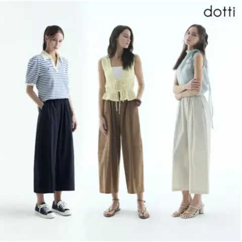 최신상 도티 26SS썸머 와이드 쿨링8부 팬츠3종(D6N8W)
